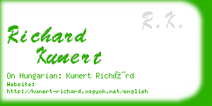 richard kunert business card